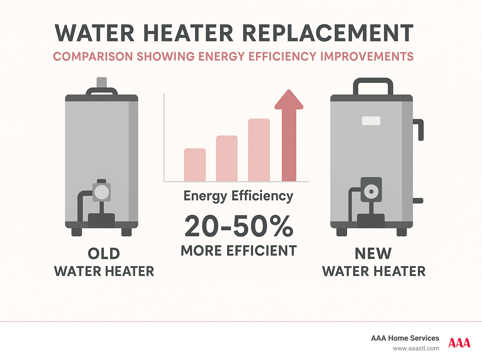 water heater replacement comparison showing energy efficiency improvements - hot water heater stops working infographic water heater replacement comparison showing energy efficiency improvements - hot water heater stops working infographic