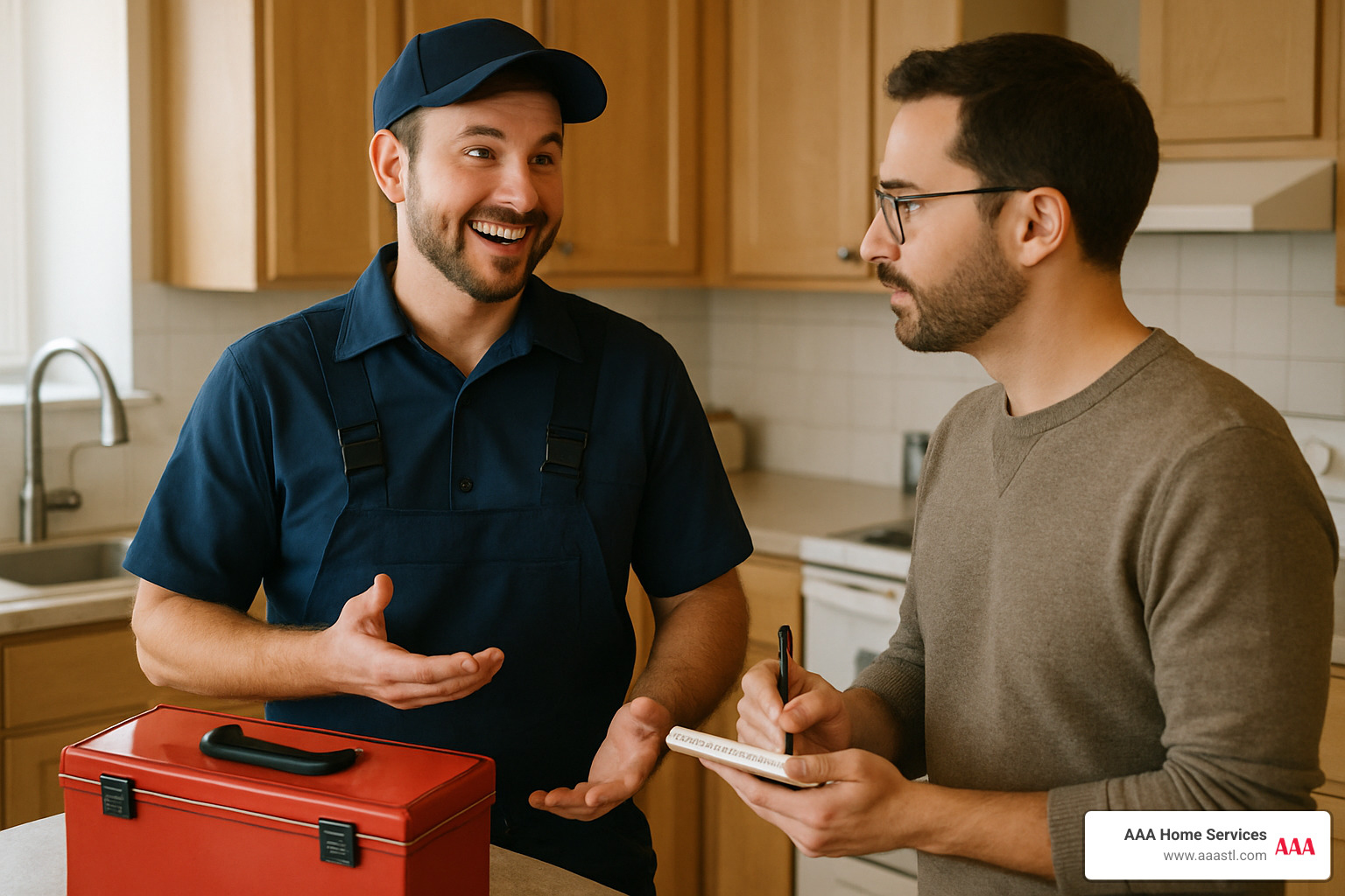 plumber answering customer questions about service - affordable plumbing service plumber answering customer questions about service - affordable plumbing service
